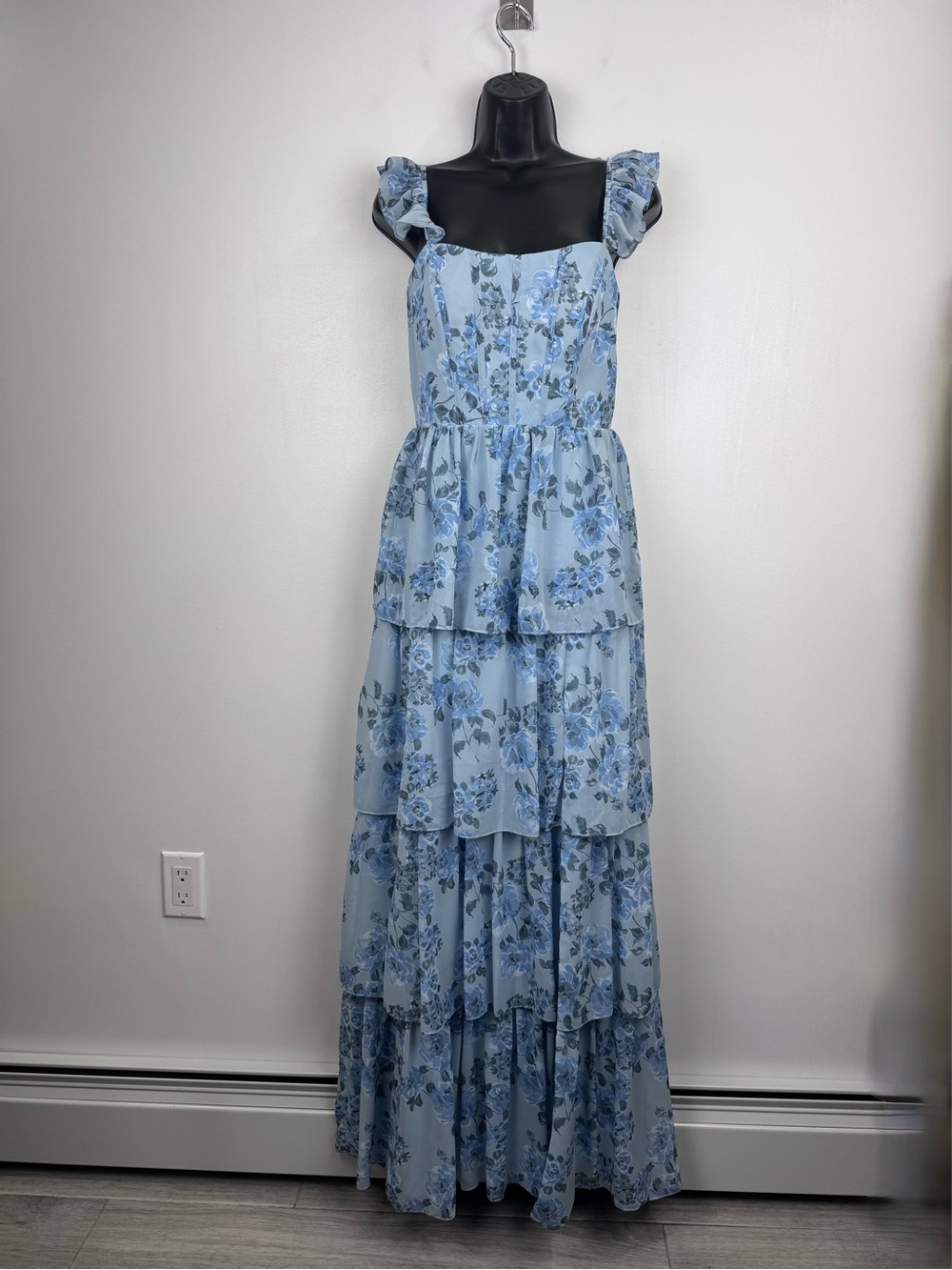 Revelry Women Poppy Chiffon Floral Print Dress Size 4